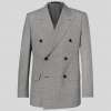 Harry's Grey Puppytooth Wool And Linen Blend Suit Jacket