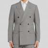Harry's Grey Puppytooth Wool And Linen Blend Suit Jacket