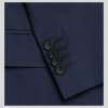 Navy Nobis Slim Fit Cotton Poplin Suit Jacket