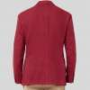 Claret Herringbone Cotton And Linen Blend Blazer