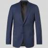 Blue Soho Puppytooth Wool And Silk-Blend Suit Jacket
