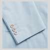 Sky Blue Slim Fit Unstructured Stretch Cotton Twill Suit Jacket