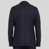Navy Unstructured Worsted Wool Blazer