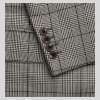 Slim Fit Double Breasted Prince Of Wales Checked Wool And Mohair Blend Suit Jacket
