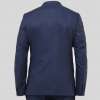 Blue Soho Puppytooth Wool And Silk-Blend Suit Jacket
