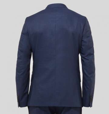 Blue Soho Puppytooth Wool And Silk-Blend Suit Jacket