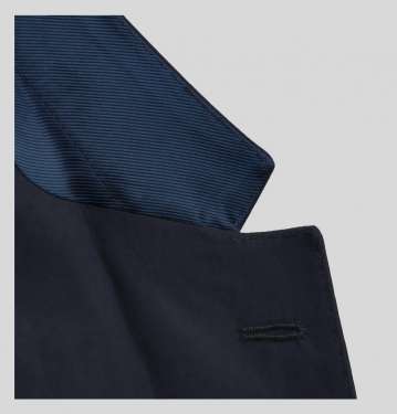 Navy Nobis Slim Fit Cotton Poplin Suit Jacket