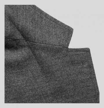 Grey MÃ©lange Wool Blend Blazer