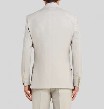 Pale Grey Seishin Slim Fit Wool And Mohair Blend Suit Jacket