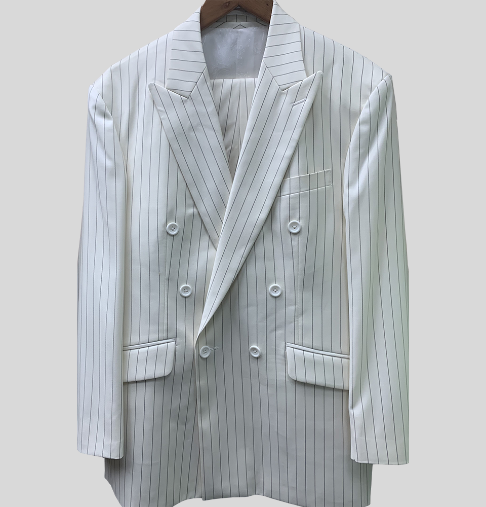 Black Line on White Suit