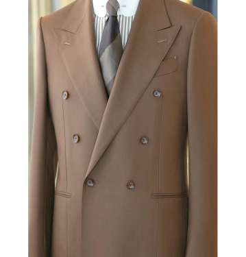 Six Button Brown Suit