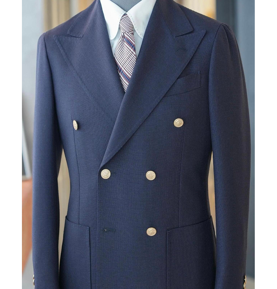 Six Button Blue Jacket