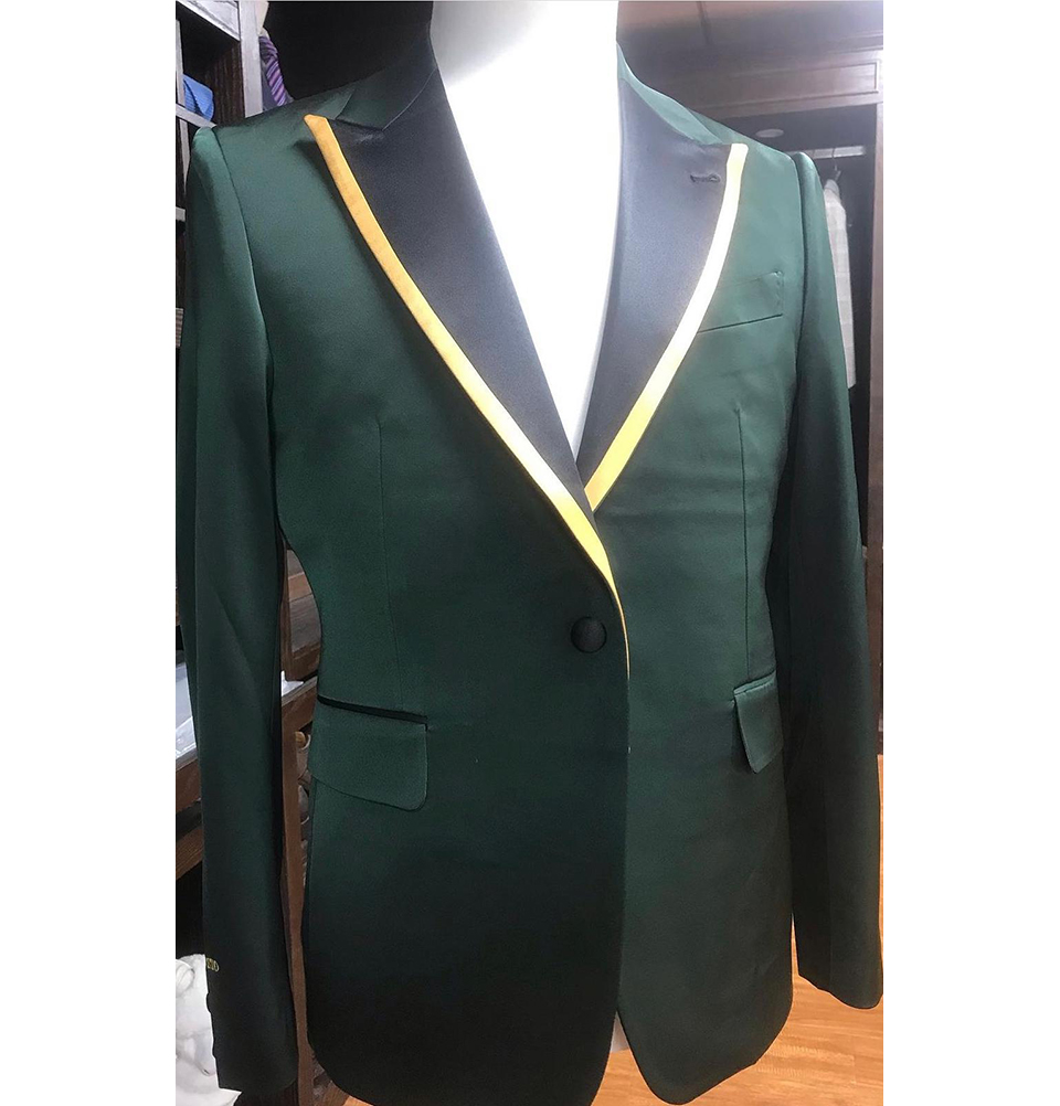 One Button Green Tuxedo