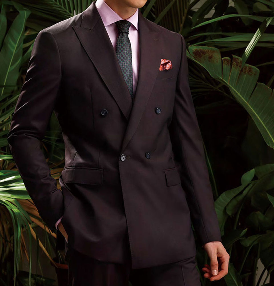 Double Breasted 3 Piece Black Suit