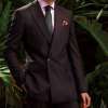 Double Breasted 3 Piece Black Suit