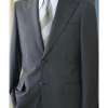 Two Button White Stripe Dark Grey Suit